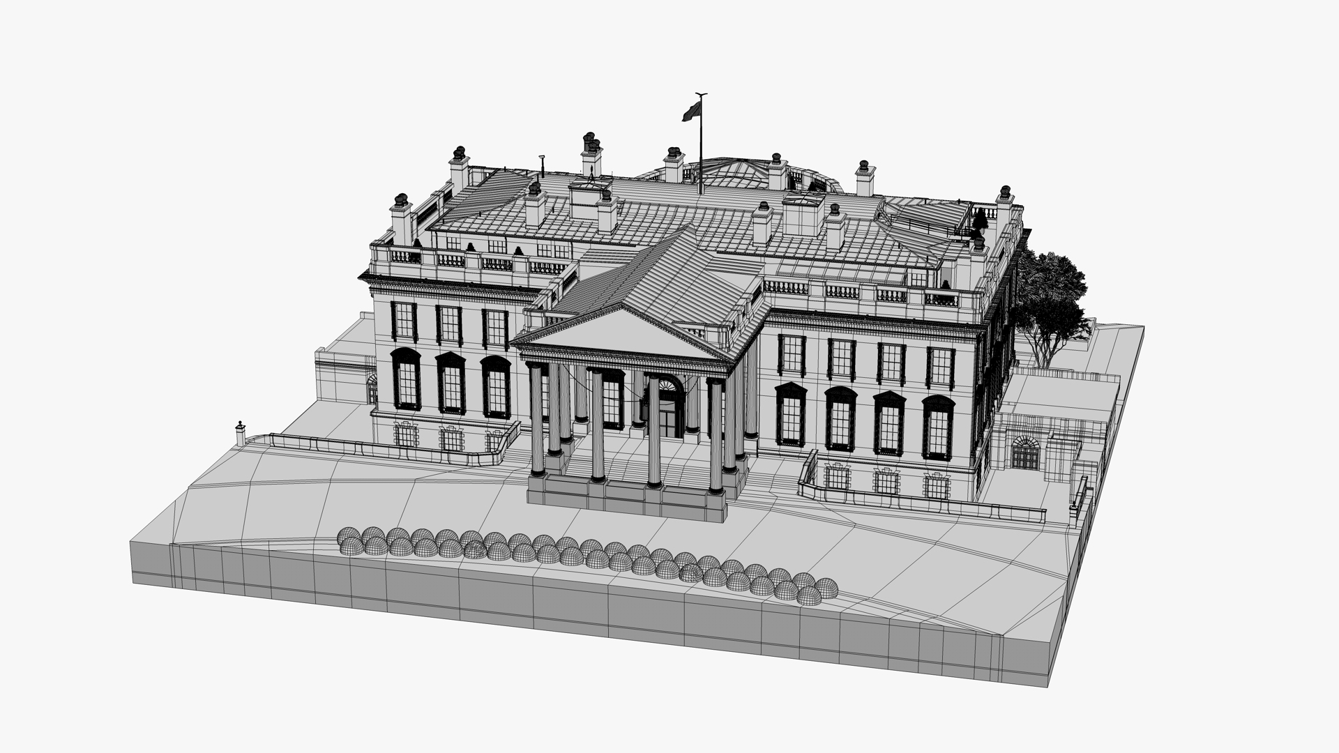 White house architectural 3D - TurboSquid 1695582