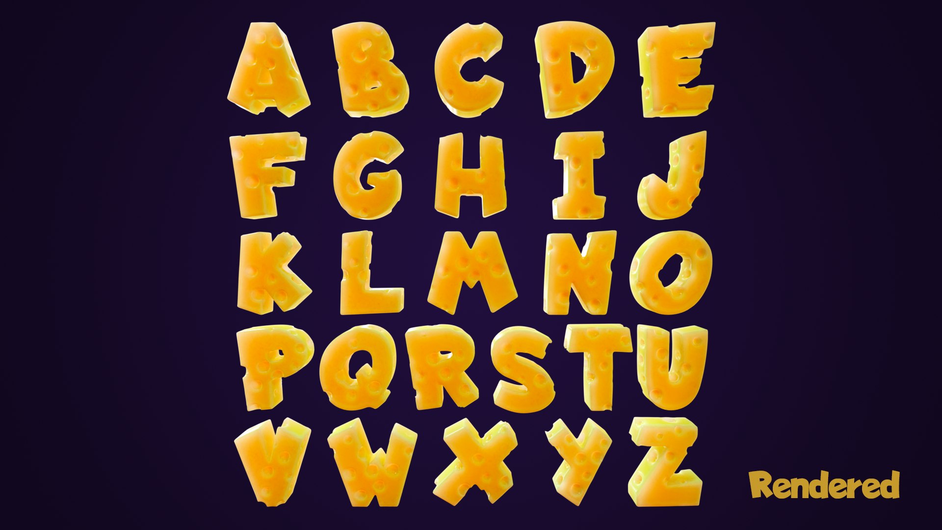 Cheese Alphabet Uppercase 3D https://p.turbosquid.com/ts-thumb/c1/OMFqE5/HF/uppercaserectrendereddark.02/png/1689593976/1920x1080/fit_q87/fcd203677394fd92704de3ca6bab518392ab3938/uppercaserectrendereddark.02.jpg