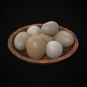 Eggs in Bowl 3D