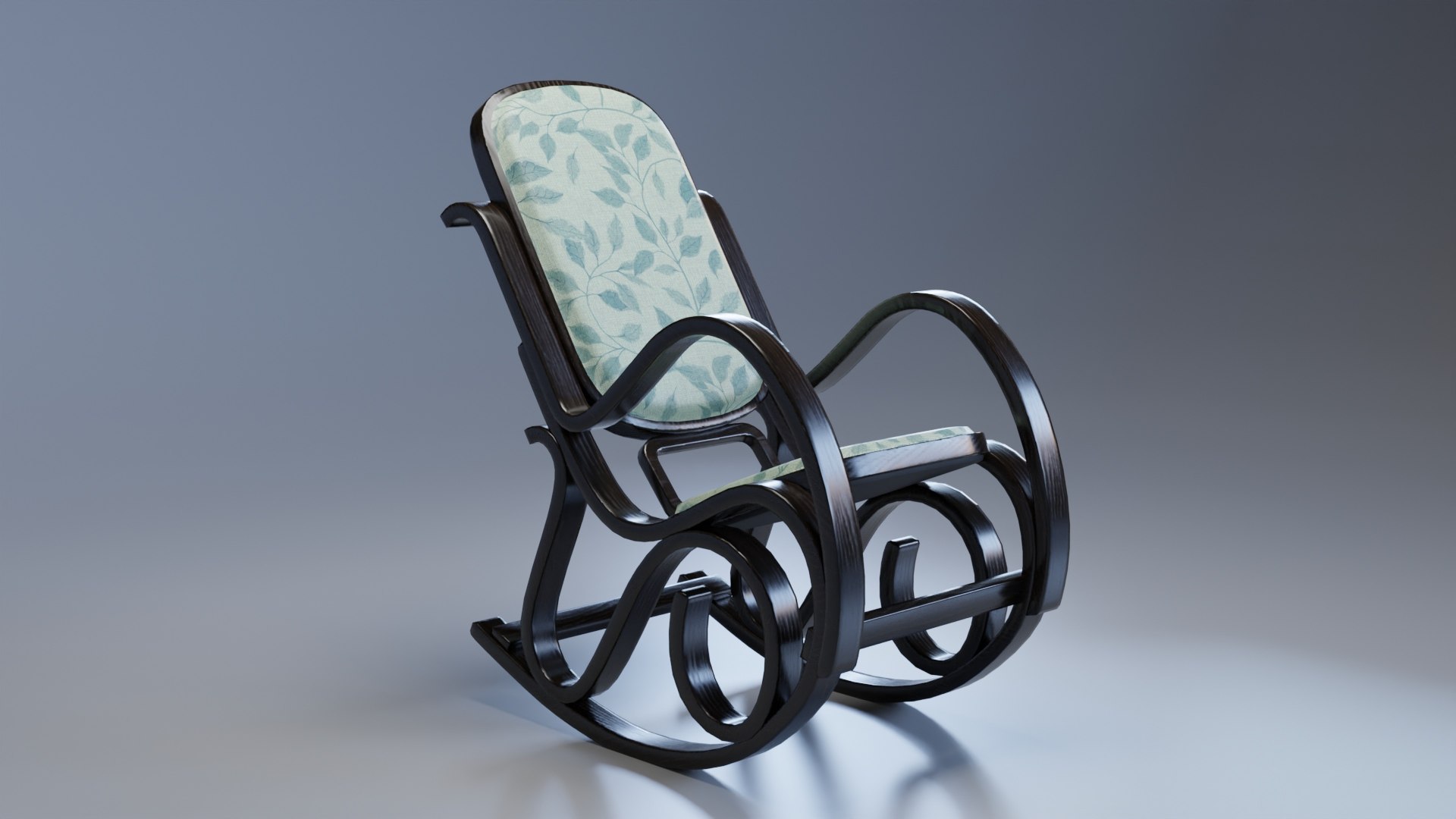 3D Model Low Poly Wooden Rocking Chair - TurboSquid 2261225