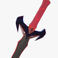 Sci Fi Sword Low Poly