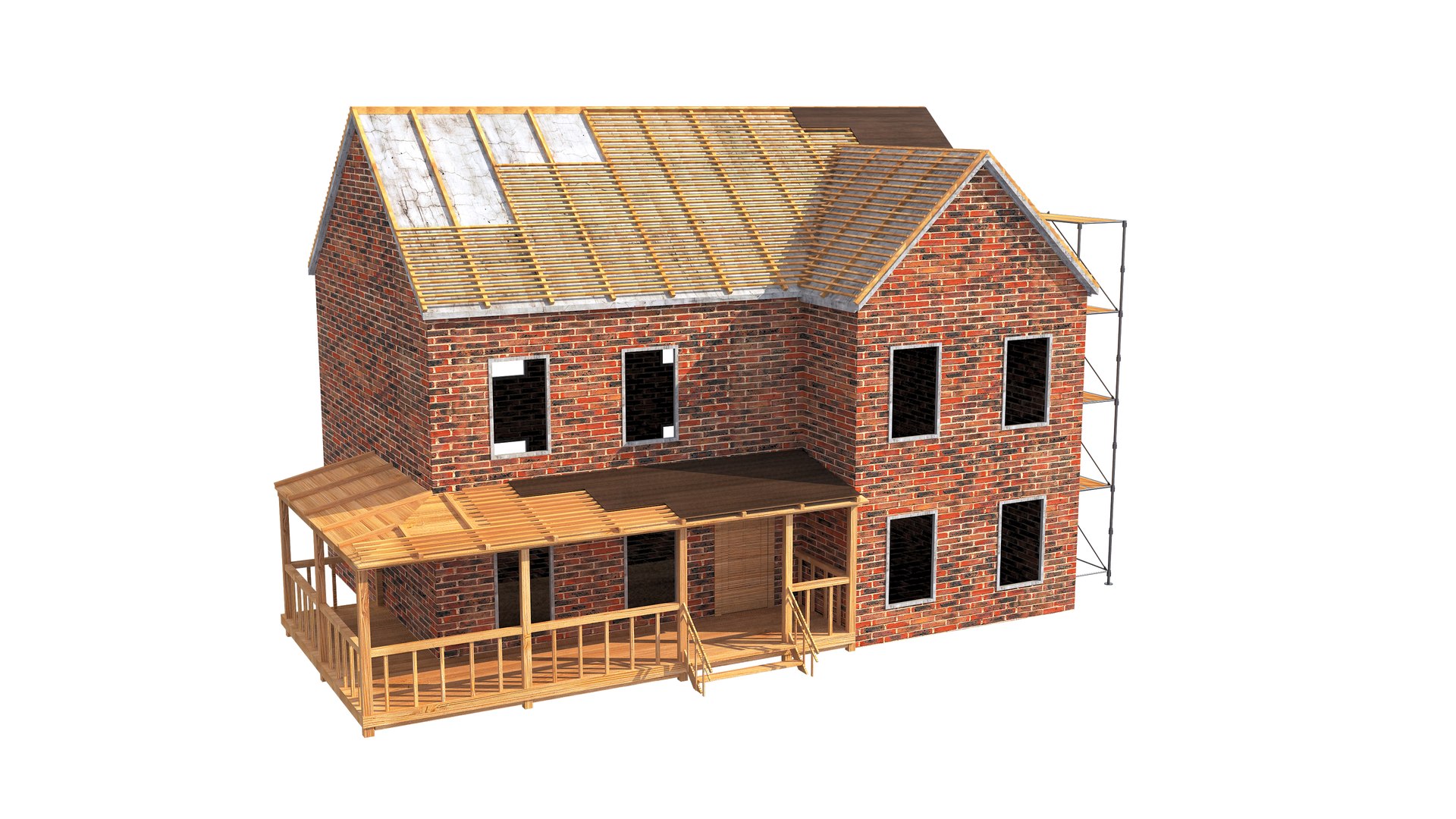 Private House Construction Model - TurboSquid 1902827