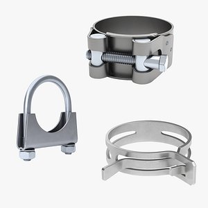 Clamp Models Bundle: Spring, Power &amp; Exhaust Pipe 3D