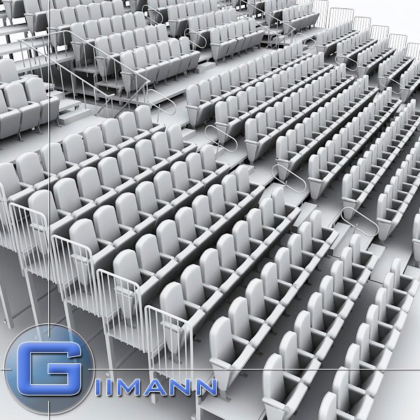 theatre raked seating 3d max