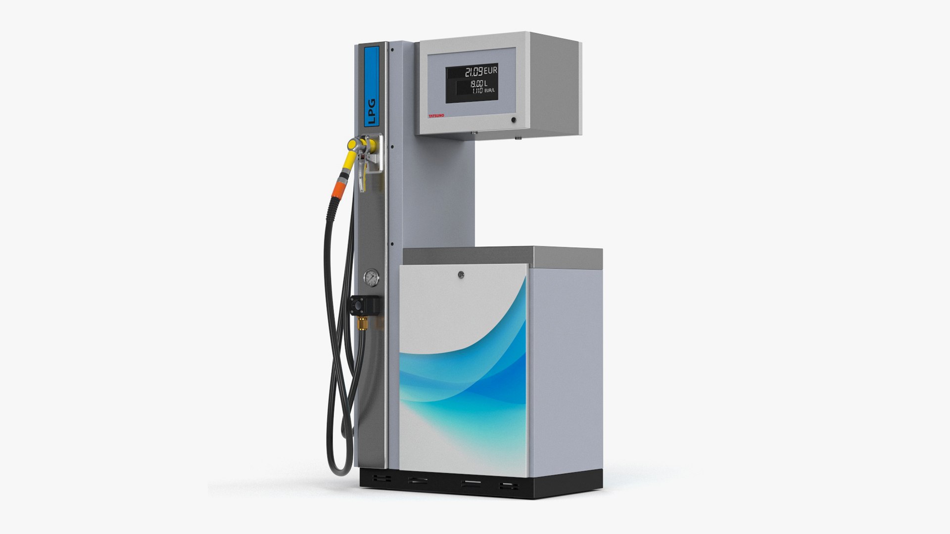 LPG Dispenser h1900mm 3D model preview