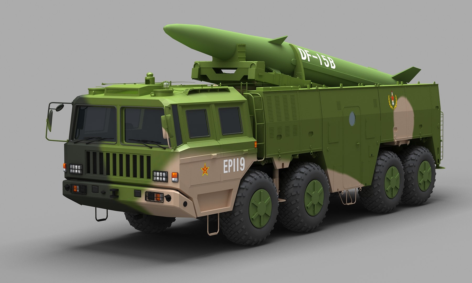 Chinese Df-15b Missile Rocket 3D Model - TurboSquid 1341127