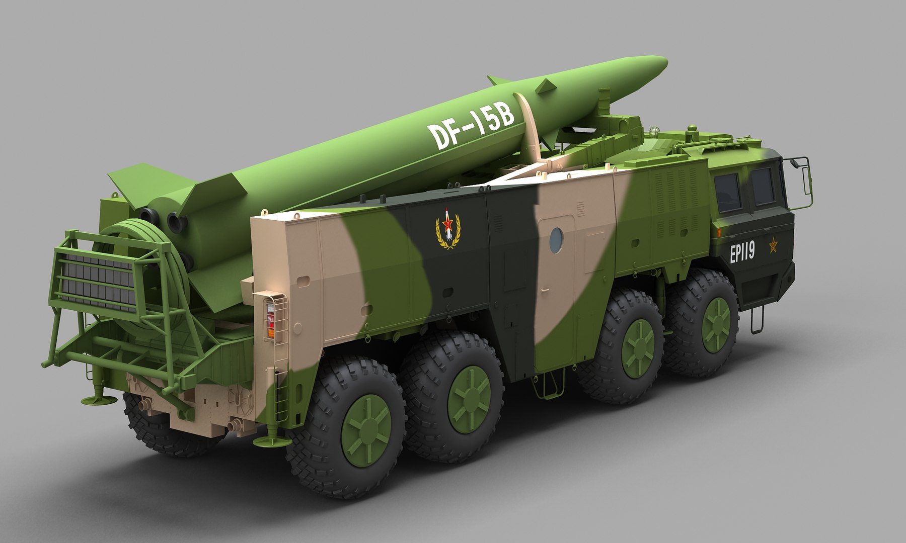 Chinese Df-15b Missile Rocket 3D Model - TurboSquid 1341127