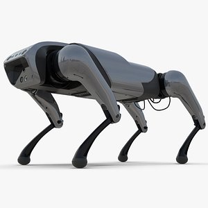 3D CyberDog Gray Rigged for Cinema 4D