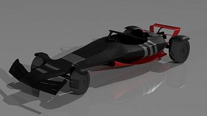 Low-Poly F1 Inspired Car Model