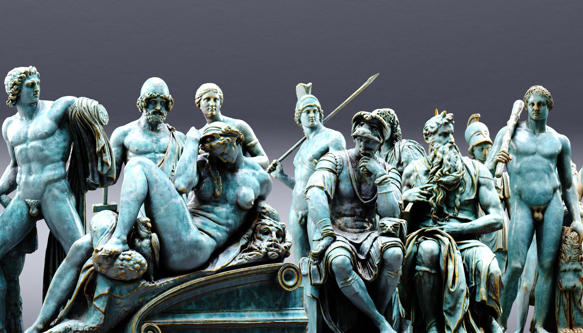 Greek Gods Sculptures Pack Model - TurboSquid 2255080