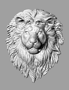 3ds scan lion head
