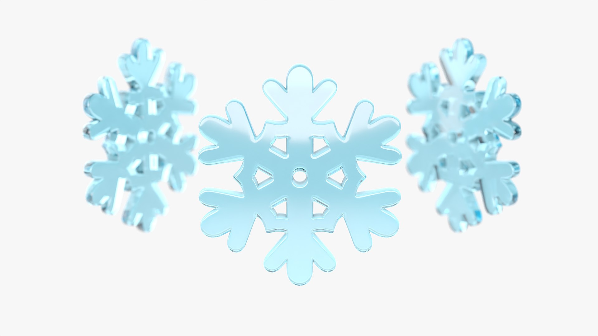 3D Cartoon Snowflake C - TurboSquid 2152988