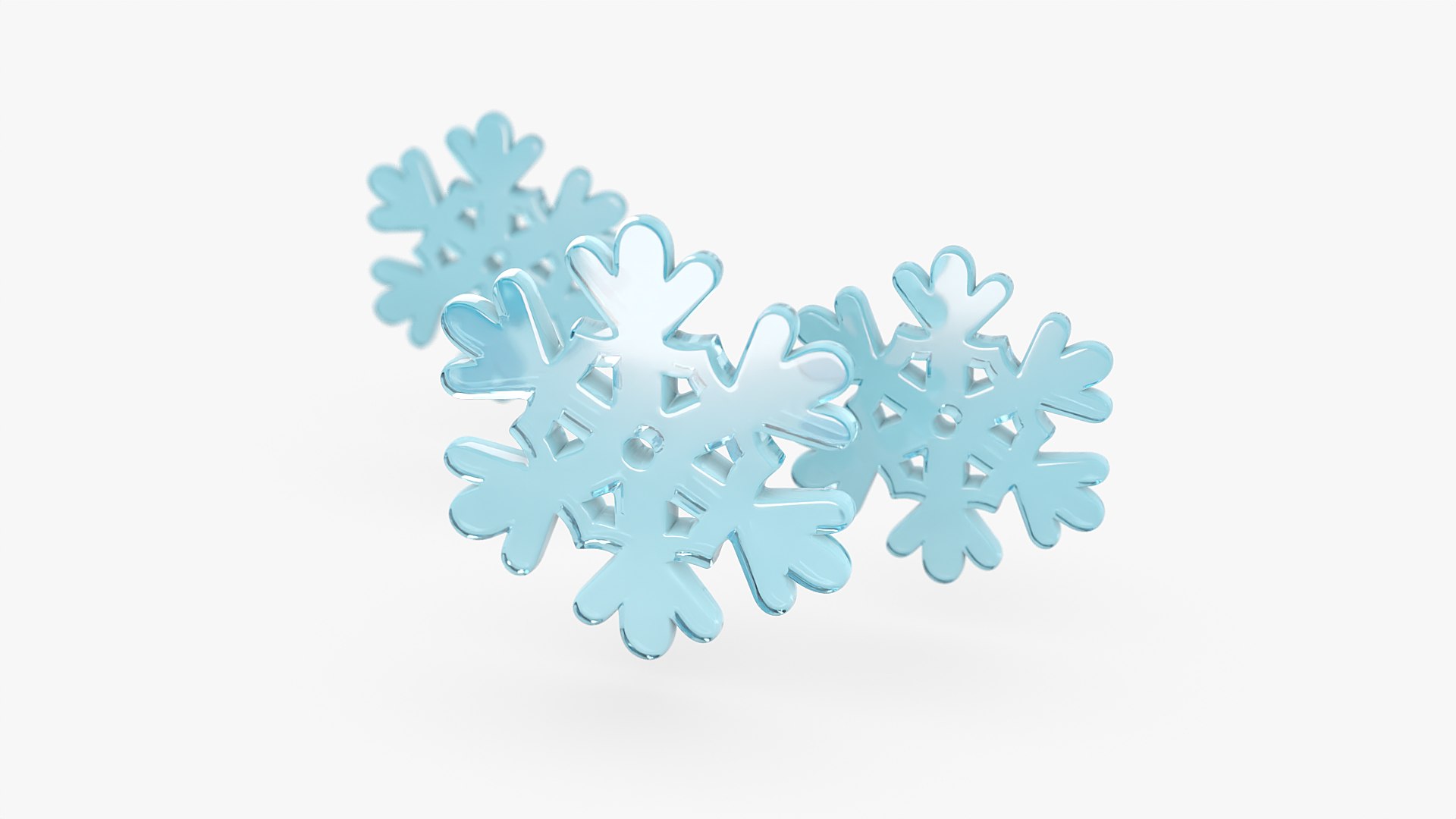 3D Cartoon Snowflake C - TurboSquid 2152988