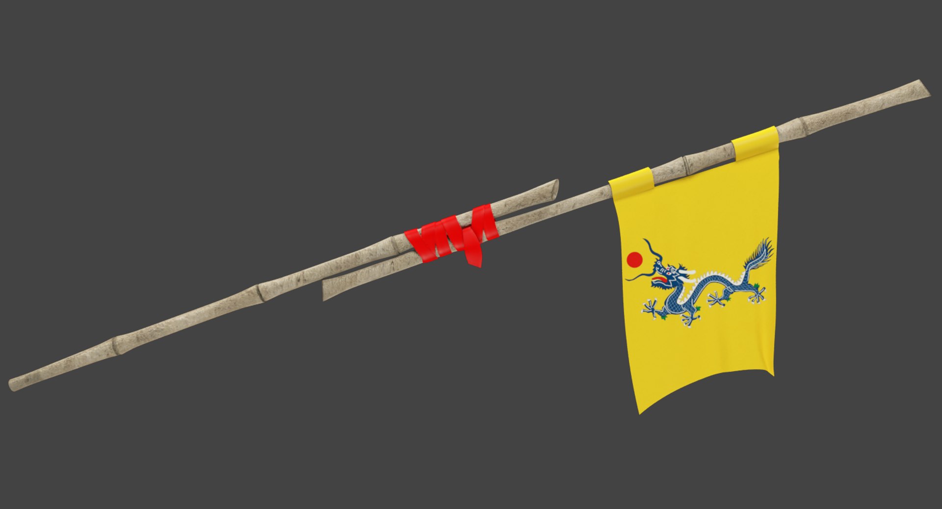 3D Model Ancient China Flag - TurboSquid 1175930