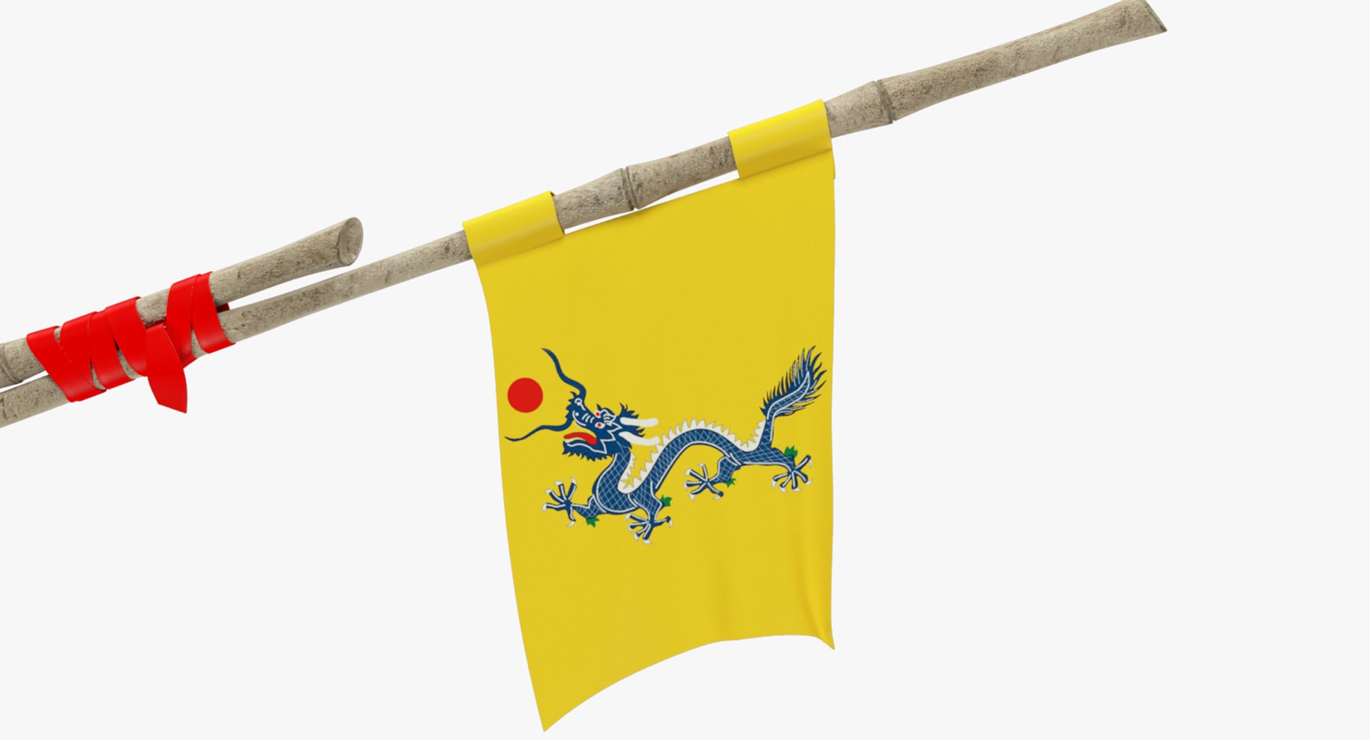 3D Model Ancient China Flag - TurboSquid 1175930