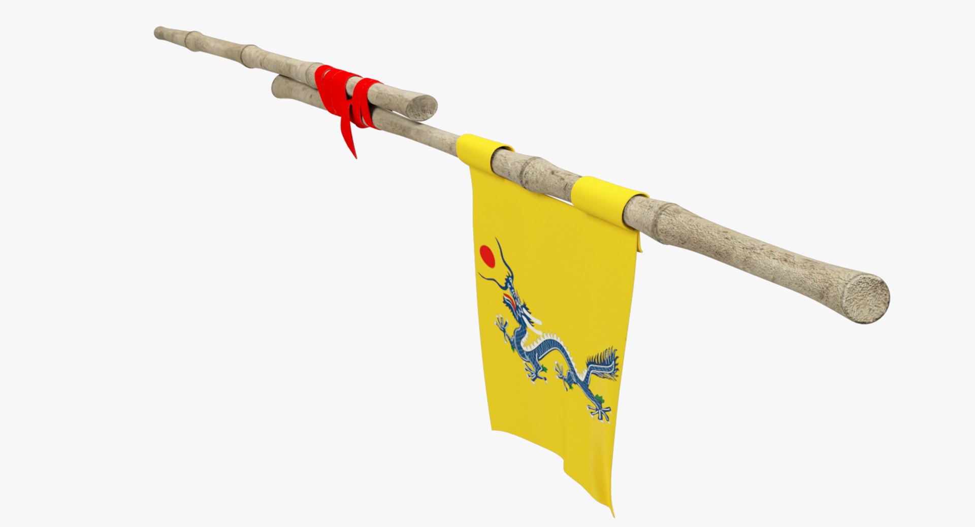 3D Model Ancient China Flag - TurboSquid 1175930