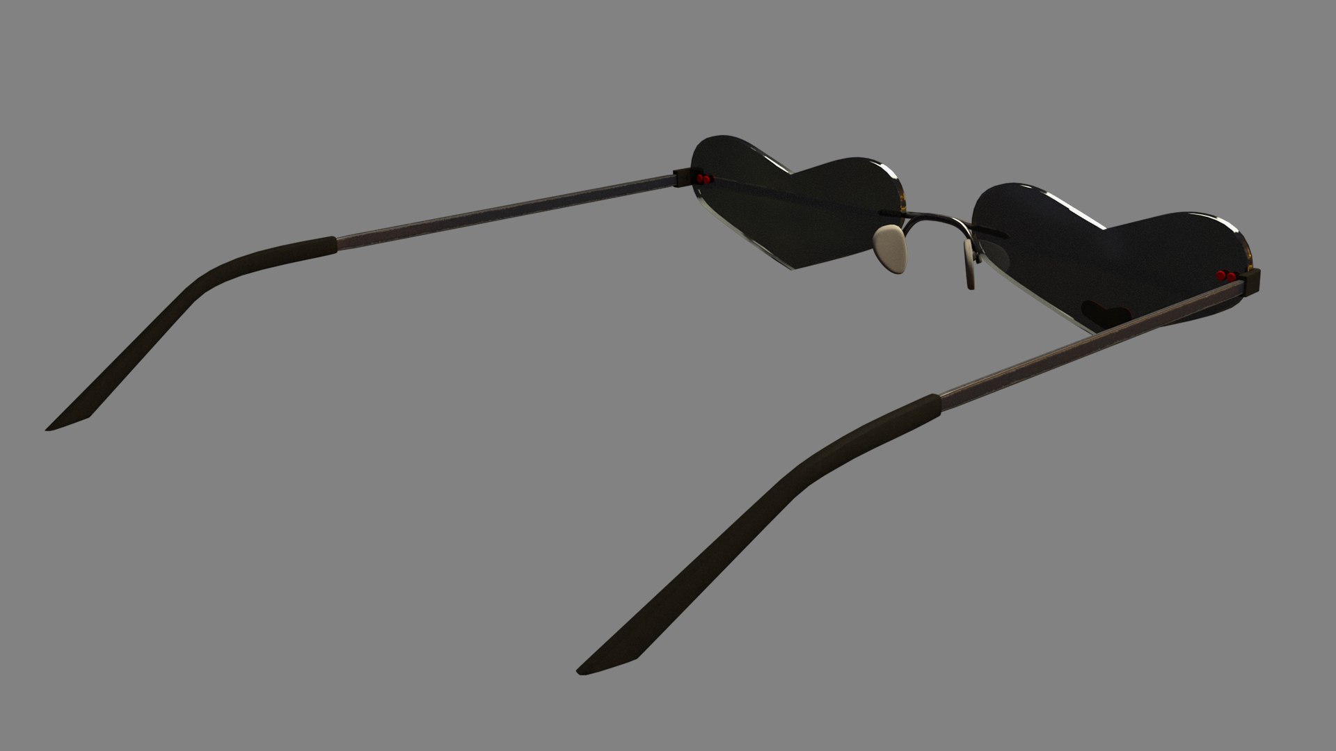 3D Glasses Round And Heart Shaped - TurboSquid 1790270
