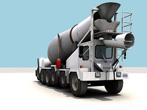discharge cement mixer 3d model