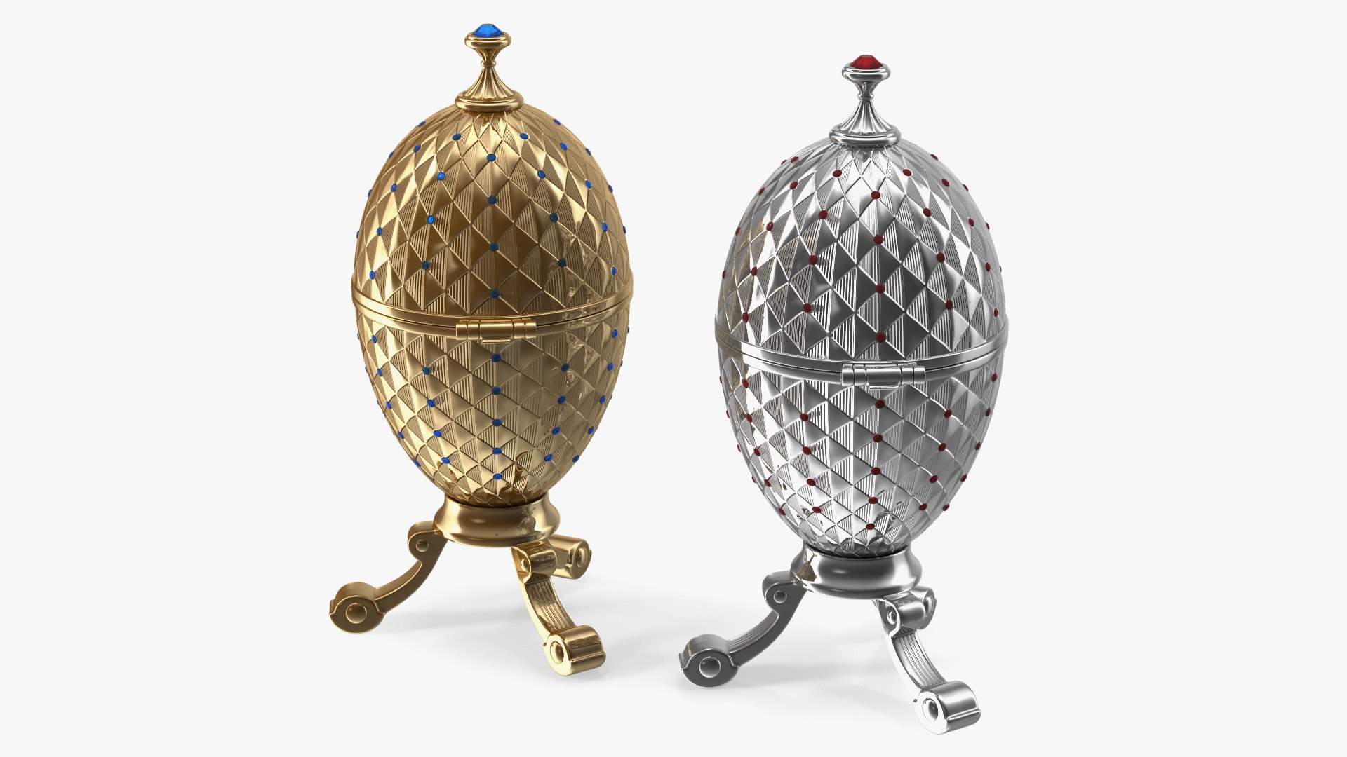 Faberge Eggs Set 3D model preview