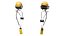 Deck Crew Safety Helmet with Mic and Receiver Yellow 3D