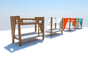 bunk bed century style 3d 3ds