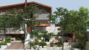 3D MODERN Courtyard
