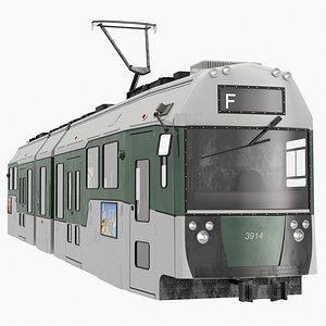 Boston New Green Line T Train 3D model