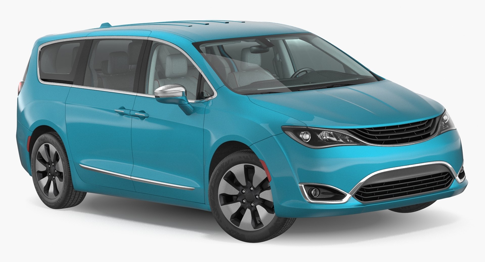 Hybrid Generic Minivan Rigged 3D model preview