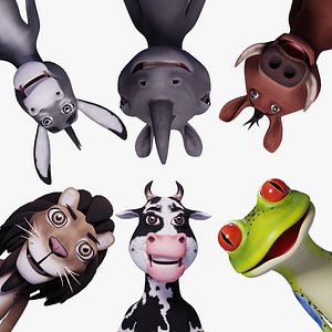 3D rigged toon humanoid animation model