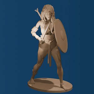 3D Warrior Goddess