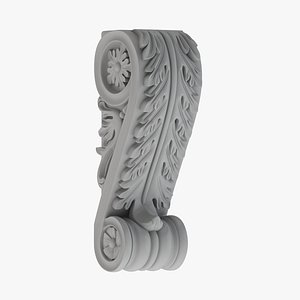 3D Scroll Corbel 01 - 3D Printable
