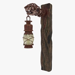 3D Haunted Street Lamp