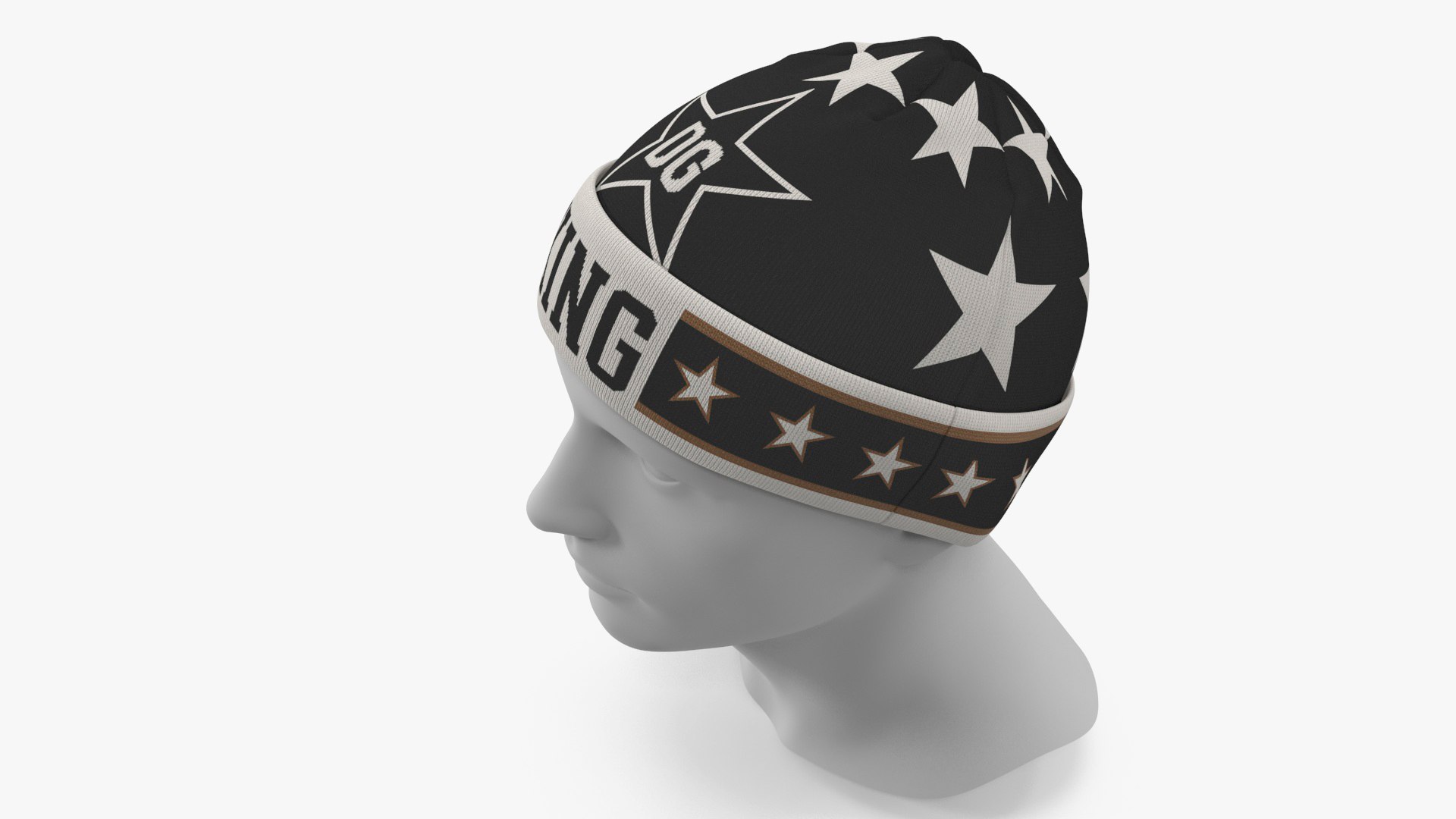 Mens DG King Star Intarsia Beanie Hat on Mannequin 3D model https://p.turbosquid.com/ts-thumb/c2/RX7o5d/SJ/mensdgkingstarintarsiabeaniehatonmannequin3dmodel014/jpg/1693952407/1920x1080/fit_q87/7f15bcb93f0e4f9e335fa60b10e623ada9ae8f97/mensdgkingstarintarsiabeaniehatonmannequin3dmodel014.jpg