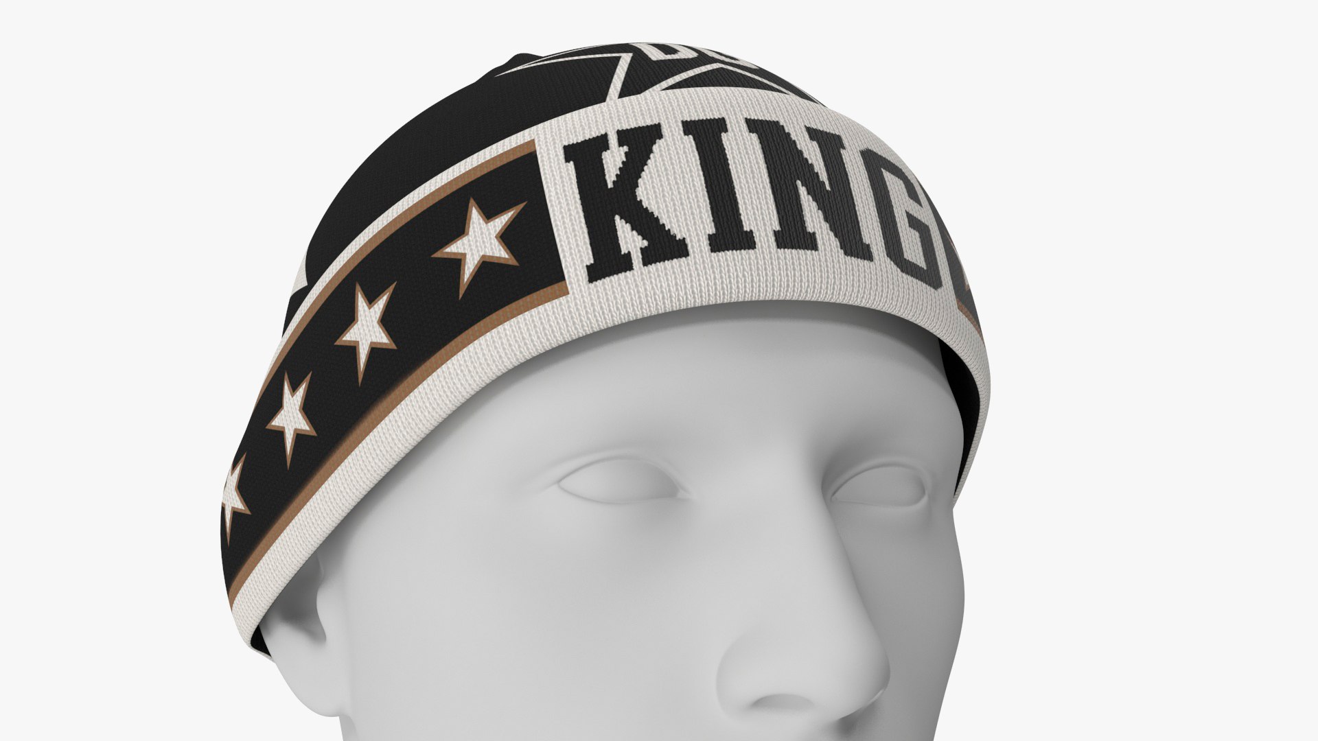 Mens DG King Star Intarsia Beanie Hat on Mannequin 3D model https://p.turbosquid.com/ts-thumb/c2/RX7o5d/Vq/mensdgkingstarintarsiabeaniehatonmannequin3dmodel018/jpg/1693952420/1920x1080/fit_q87/eca85926ca8ca18807fb042b648b84bc9d69c132/mensdgkingstarintarsiabeaniehatonmannequin3dmodel018.jpg