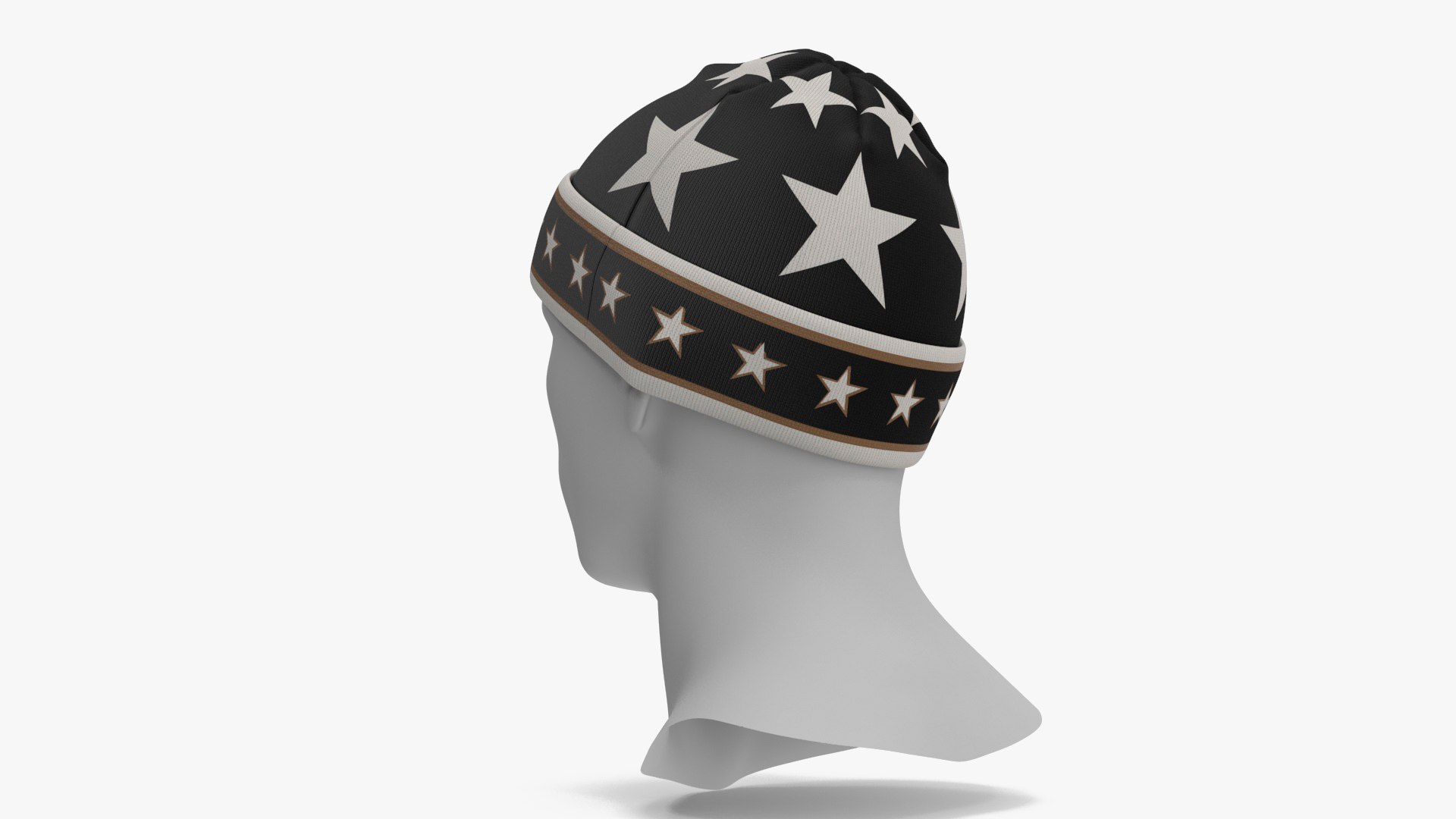 Mens DG King Star Intarsia Beanie Hat on Mannequin 3D model https://p.turbosquid.com/ts-thumb/c2/RX7o5d/f5/mensdgkingstarintarsiabeaniehatonmannequin3dmodel015/jpg/1693952410/1920x1080/fit_q87/ec6512f3768a0d6f34656515df648fc6332fa6fd/mensdgkingstarintarsiabeaniehatonmannequin3dmodel015.jpg
