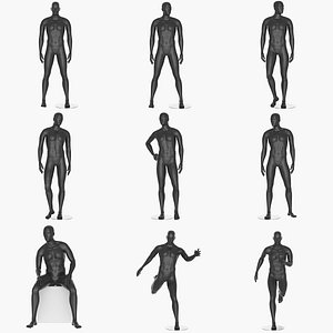 3D Male Mannequin Bundle Collection 2