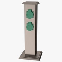 Garden Energy Column with 4 Socket