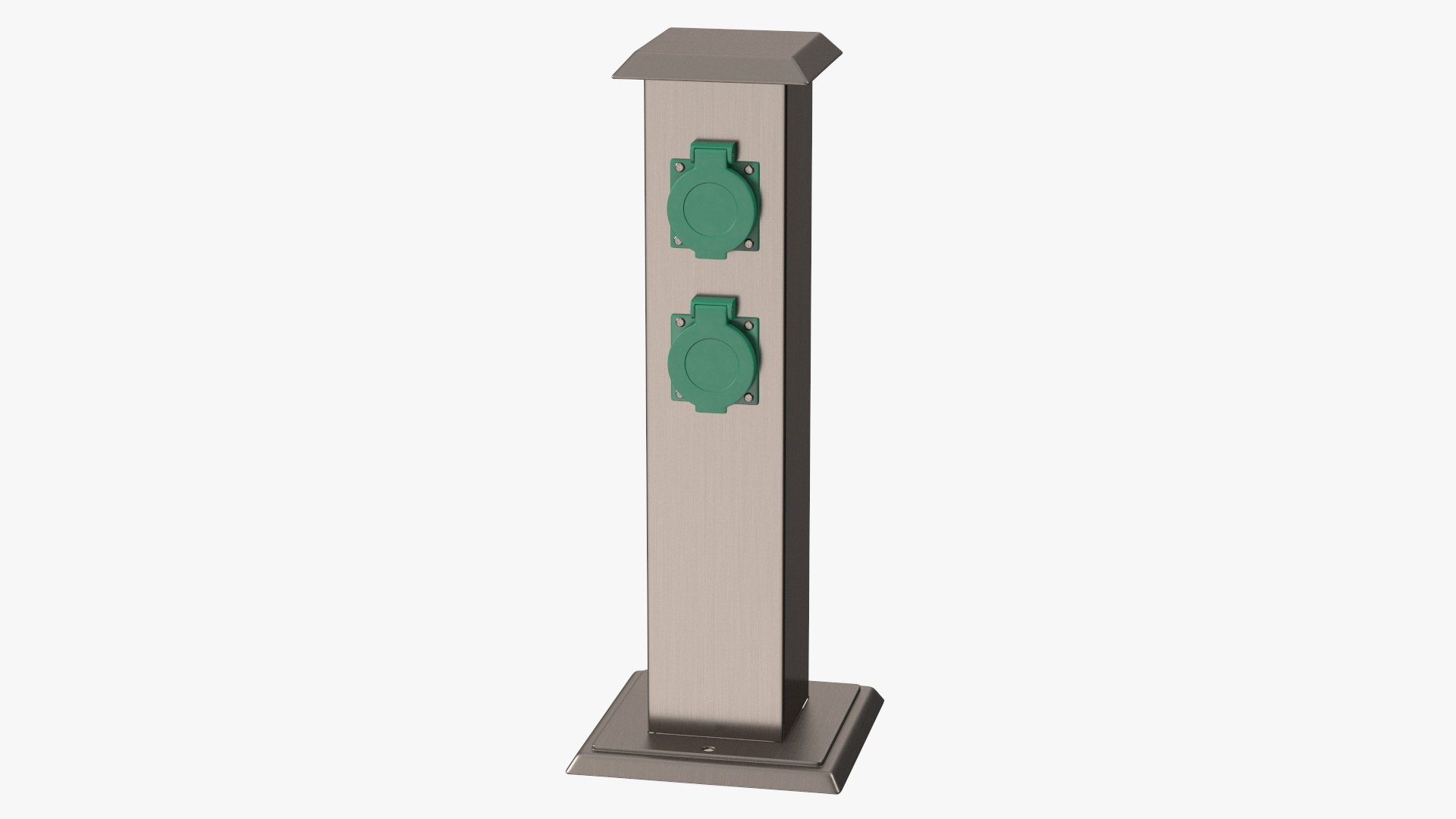 Garden Energy Column with 4 Socket 3D model preview