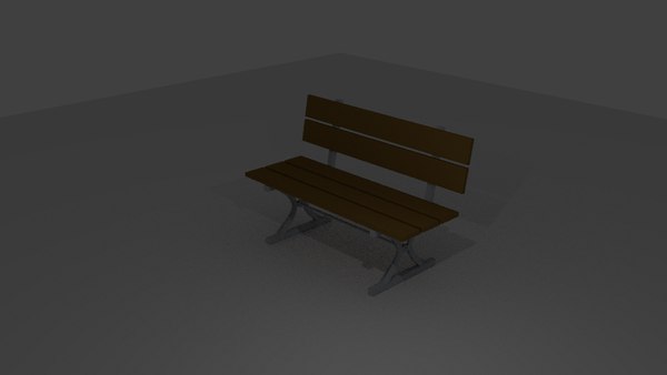 3d model garden bench