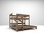 bunk bed 3D model