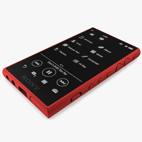 modelo 3d Reproductor MP3 Digital Sony Walkman NW A105HNB Rojo