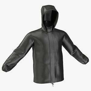 Unisex Black Rain Jacket