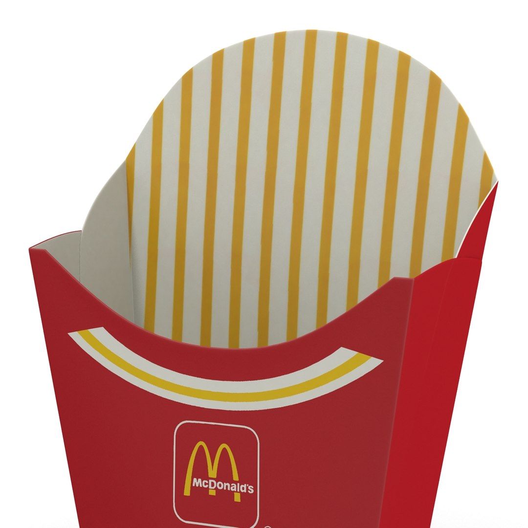 3d French Fry Box Mcdonalds Model