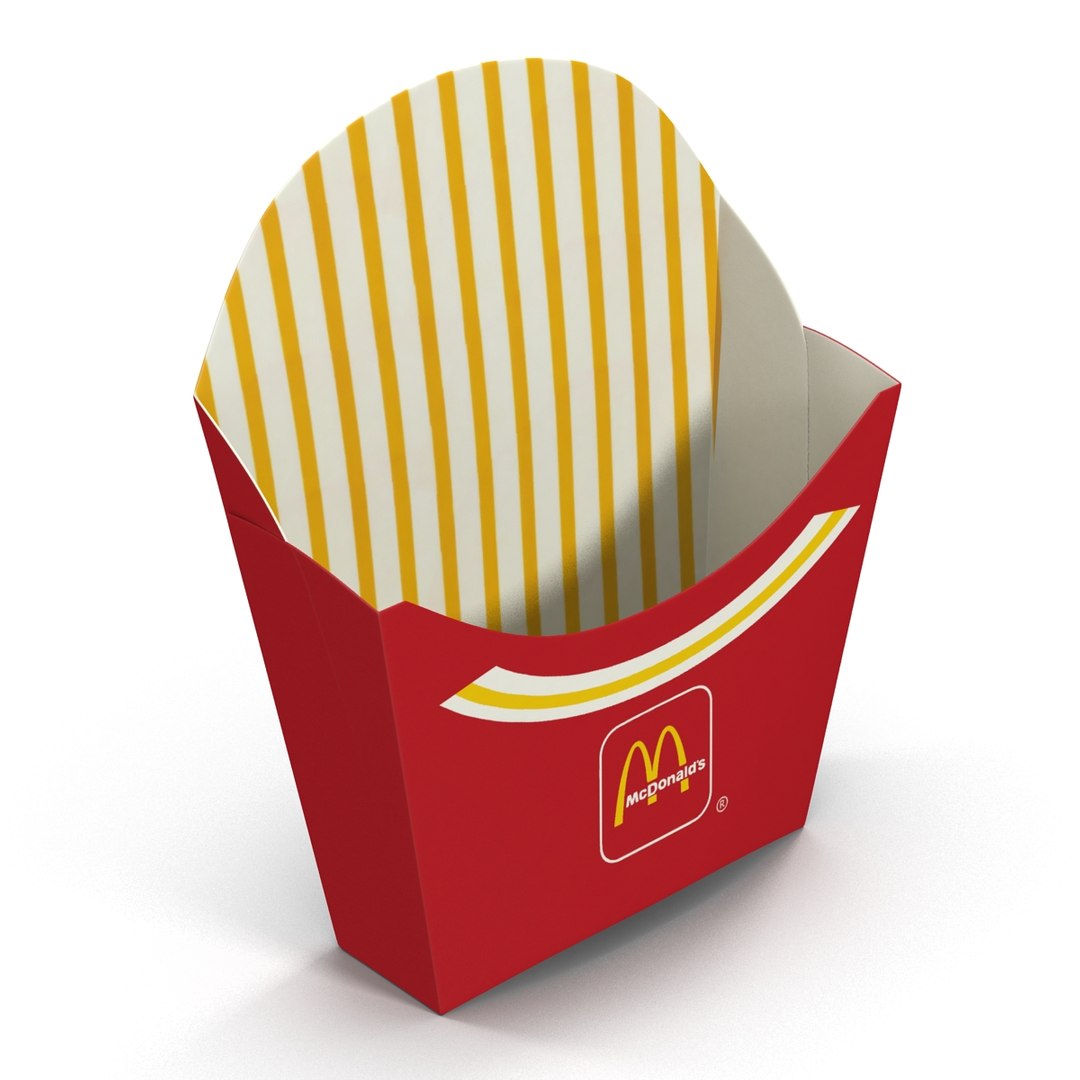 3d French Fry Box Mcdonalds Model