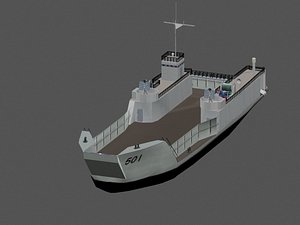 LCTU-501 Tank Landing Craft / Utility - Type - A , by Xacta 3D models