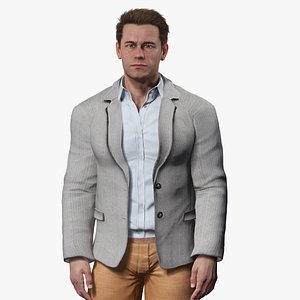 Real Style Mature Office Man Rigged Character Professional