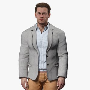 Real Style Mature Office Man Rigged Character Professional