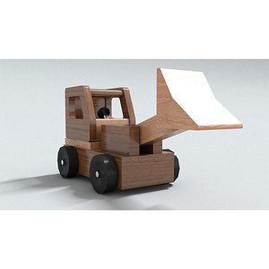 3D laos Wooden Excavator Toy