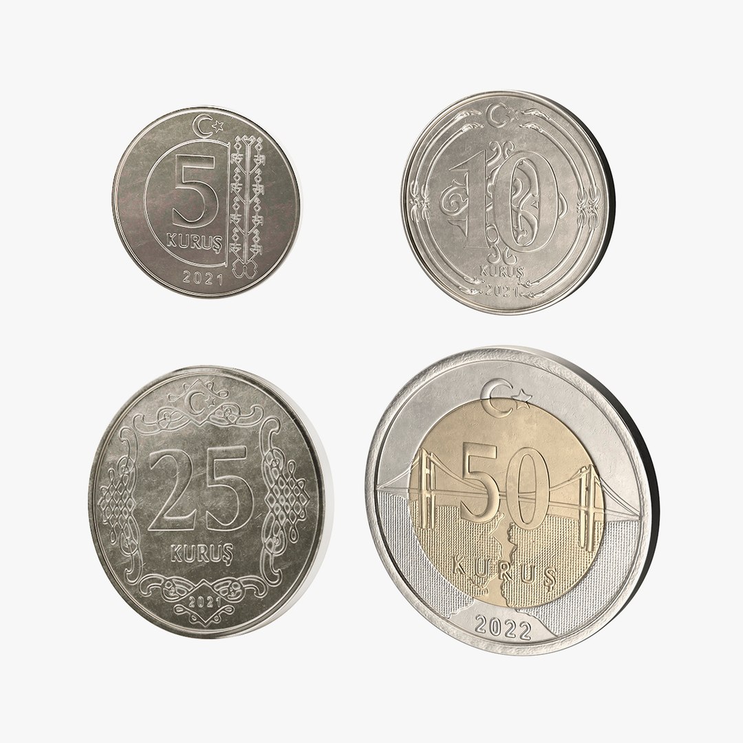 Turkey Coins Collection 3 3D model preview
