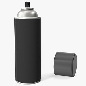 3D Recycling Black Aerosol Can